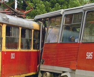 На востоке Москвы столкнулись три трамвая