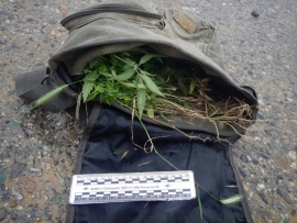 На Ставрополье при погоне из окна автомобиля вылетел мешок с наркотиками